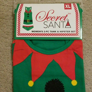 Women's Secret Santa 2-Piece Tank and Hipster Set